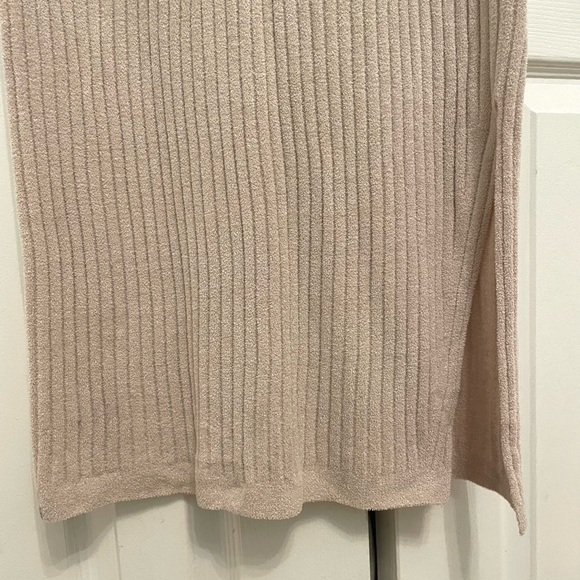 Barefoot Dreams CozyChic Ultra Lite Rib Square Neck Midi Dress - Bisque (M) - Picture 6 of 11